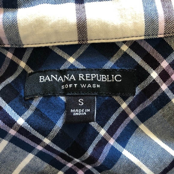 Banana Republic Plaid Half Button shirt - Picture 7 of 7